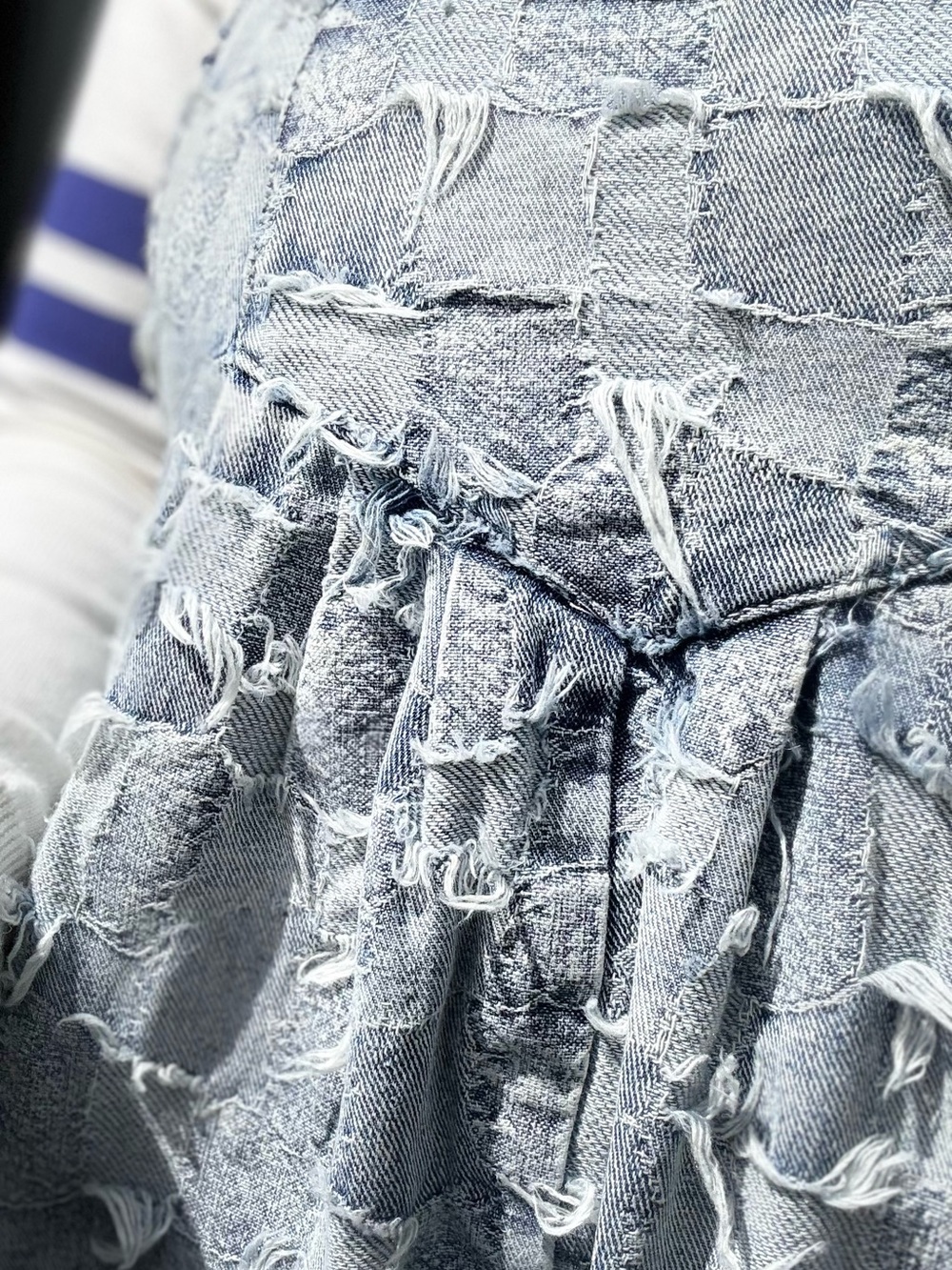 BiBi Light Wash Distressed Denim Wide-Leg Overalls fun vacation bbq weekender - Picture 5 of 6